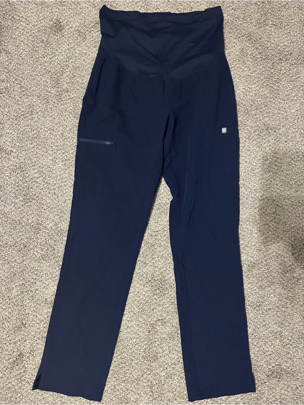 Navy Maternity Figs Scrubs with Cargo Pocket